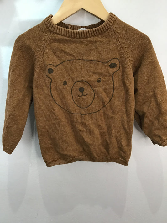 Sweater brown bear 12-18m
