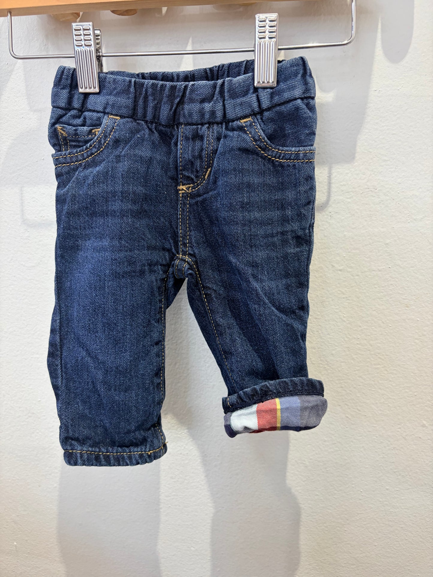 Cotton lined jeans 3-6m