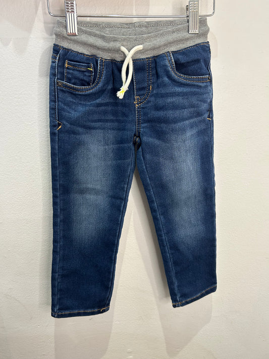 Stretchy pull-on straight jeans 4y