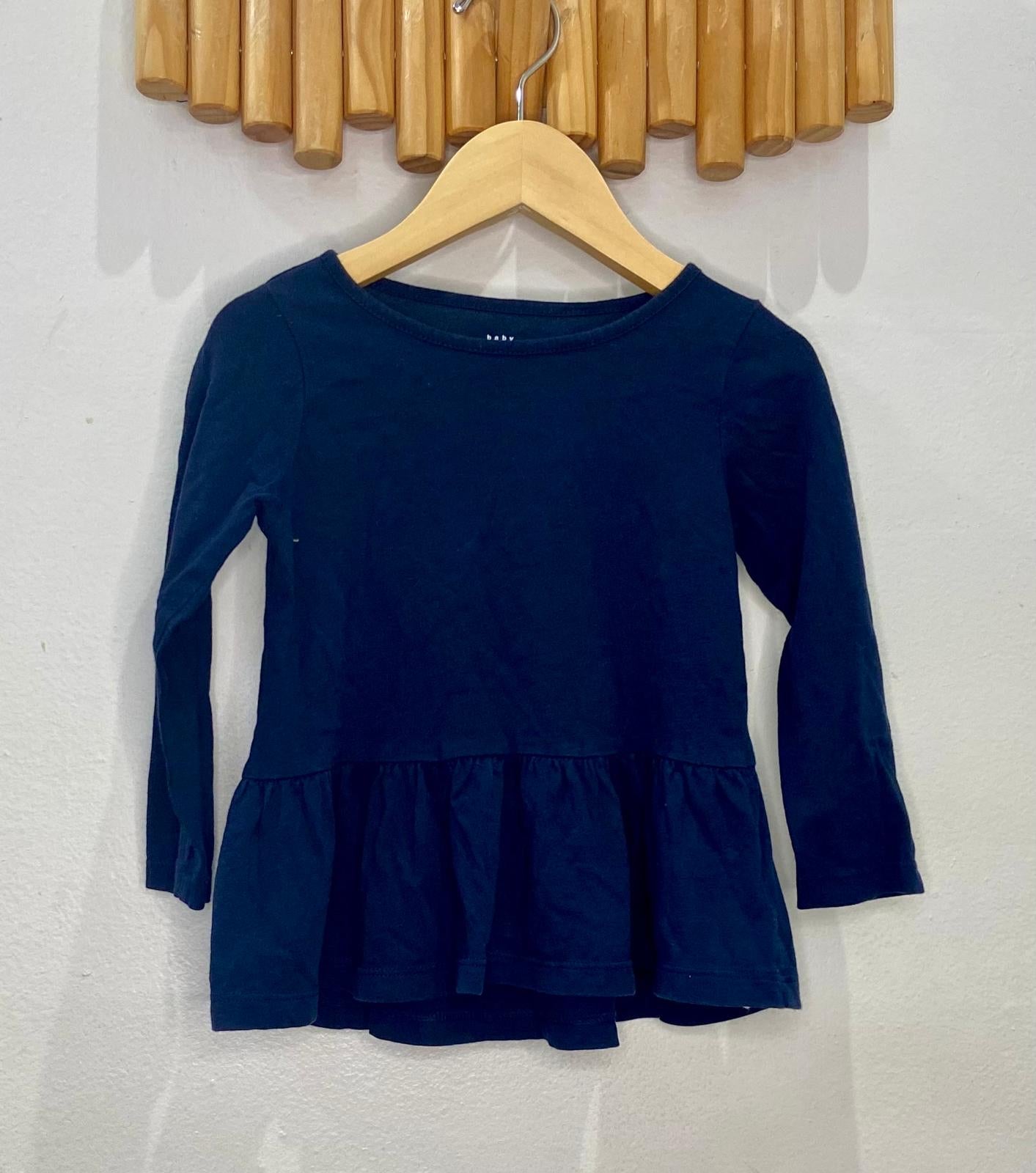 Navy a-line long sleeve 2y