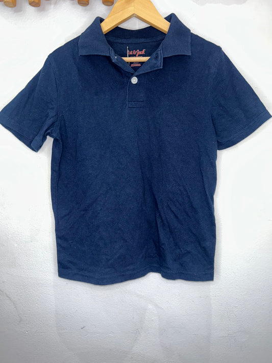 Navy cotton polo 6-7y