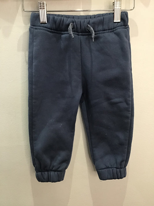 Pale blue fleece-lined joggers 18m
