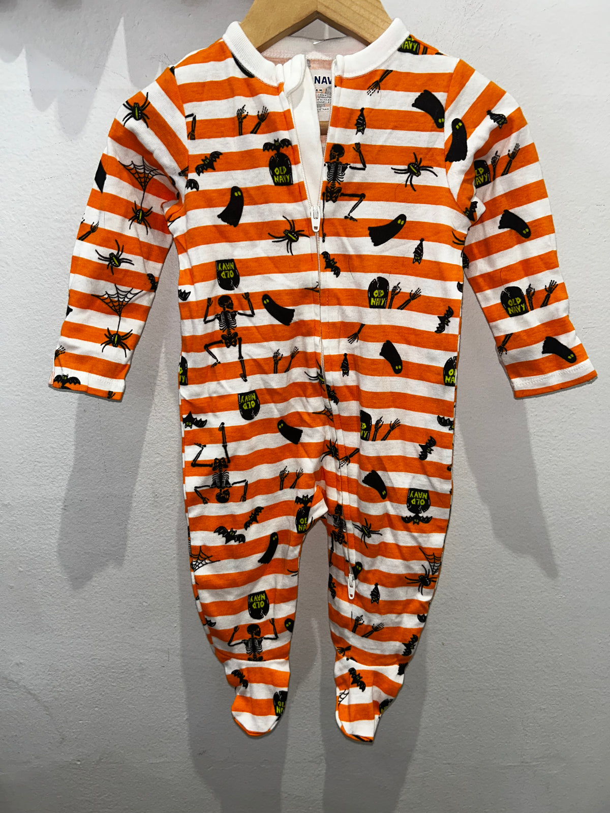 Halloween print sleeper 3-6m