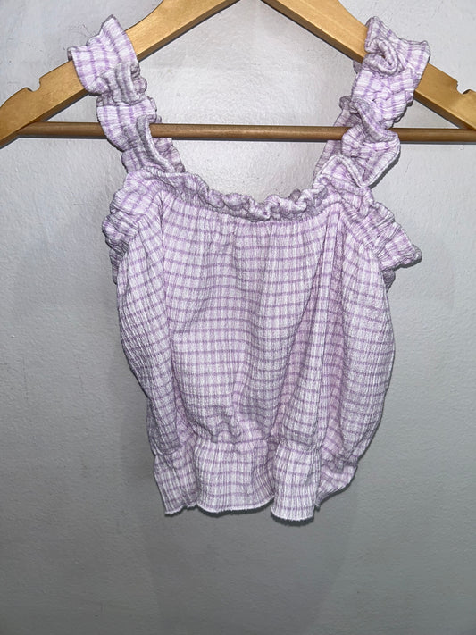 Purple gingham tanktop 5-6y