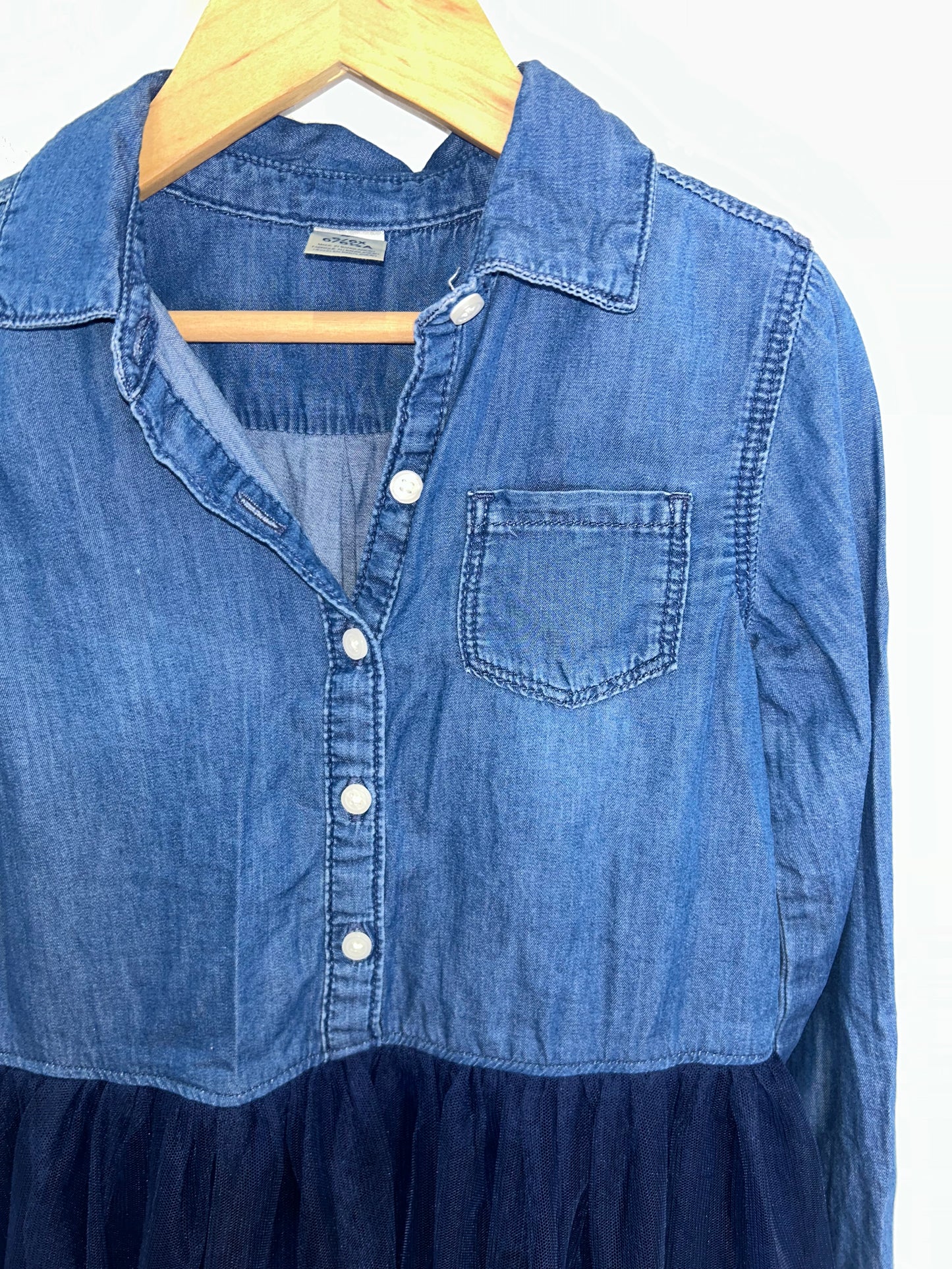 Denim and tulle dress 6y