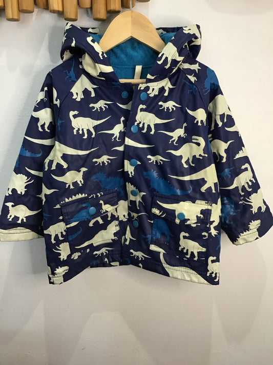 Hatley dinos terry-lined rain jacket 2y