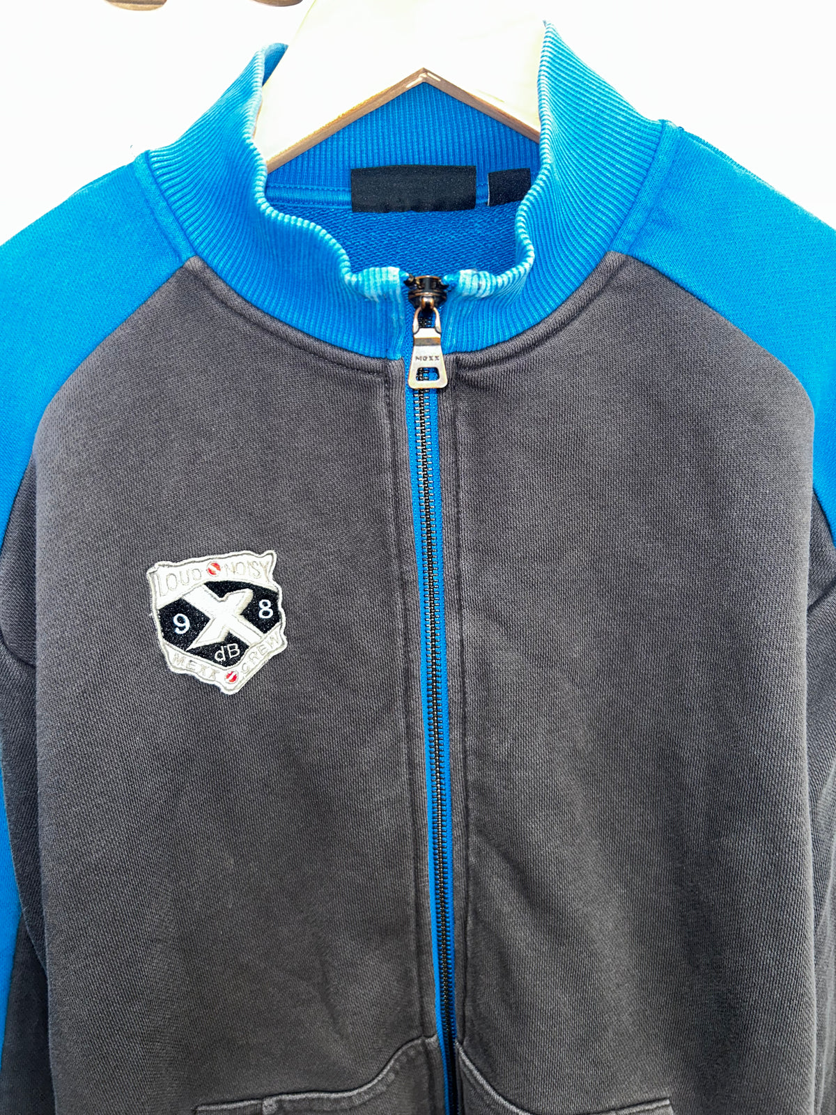 Blue and grey zip-up 11-12y