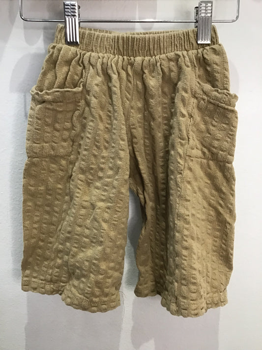 Beige linen crop pants 18-24m
