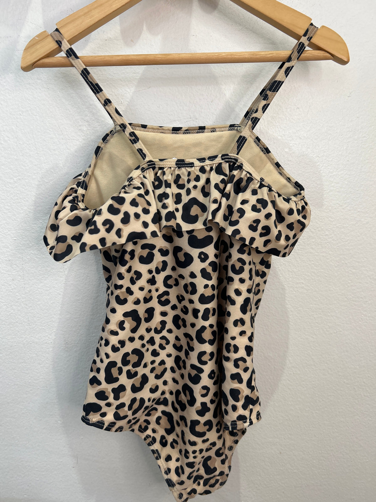 Leopard print ruffle swimsuit 6-7y