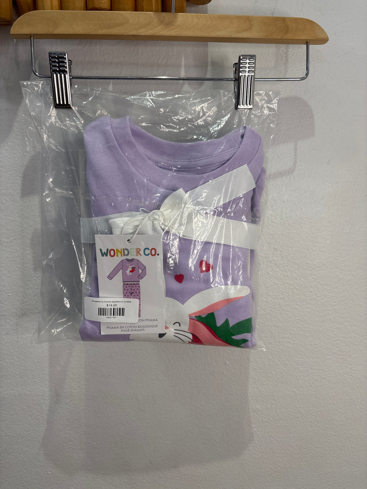Strawberry bunny pyjamas 6-7y NEW