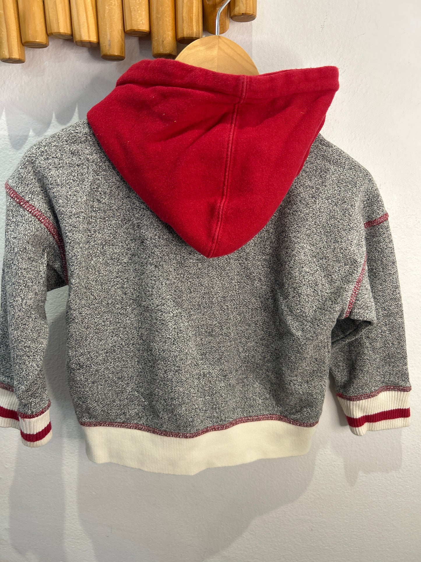Roots red and grey sweatshirt 2y