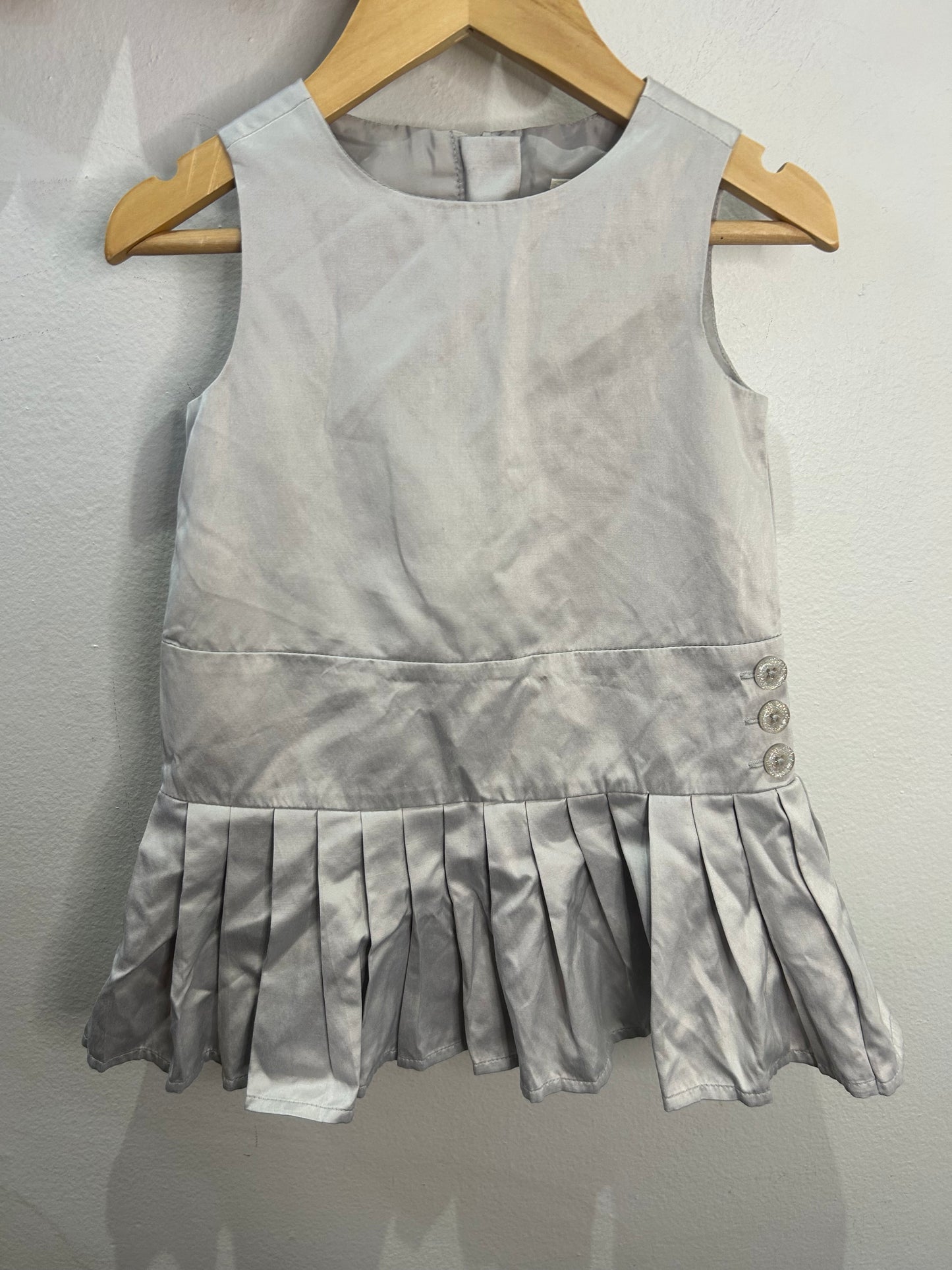 Silver drop waist dress 12-18m