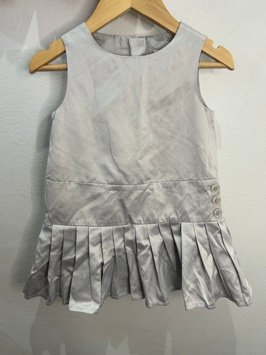 Silver drop waist dress 12-18m