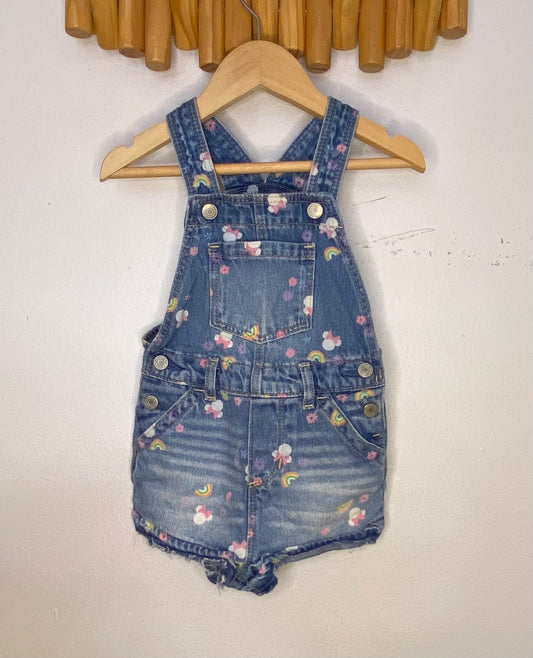 Rainbow denim romper 18-24m