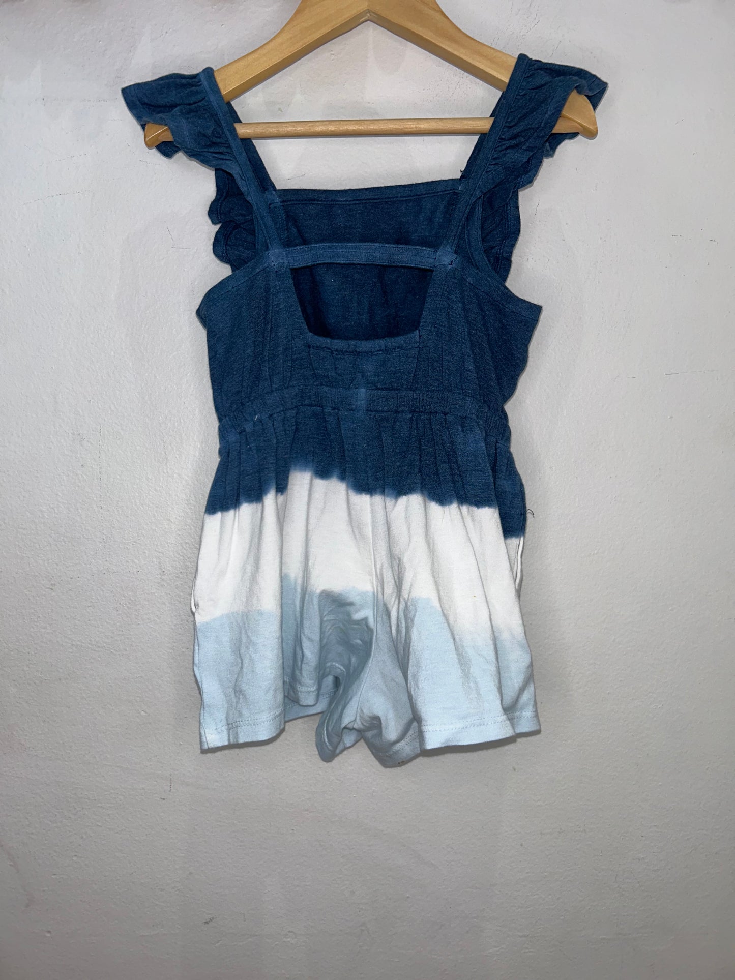 Blue dye shorty romper 2y