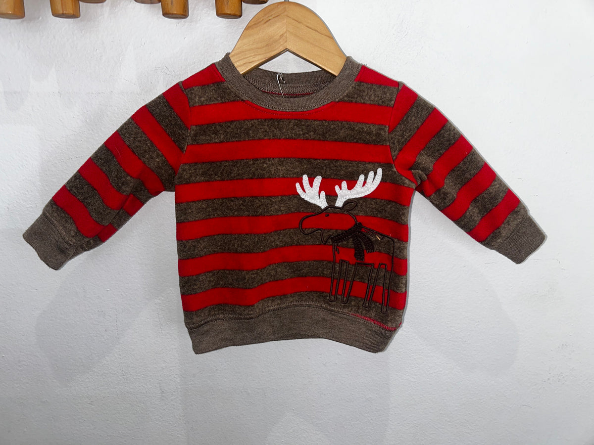 Moose strpied pullover 3-6m