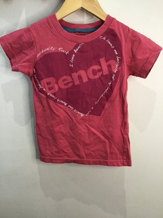 Tee Bench pink 4y