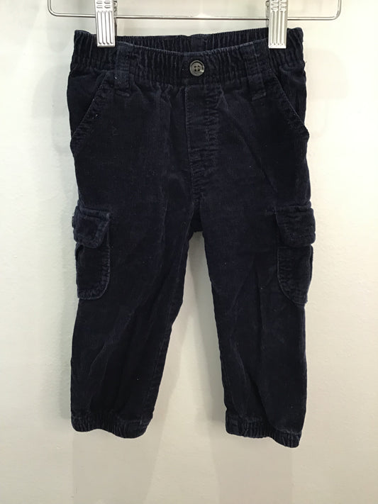 Pants navy cord pocket 12-18m
