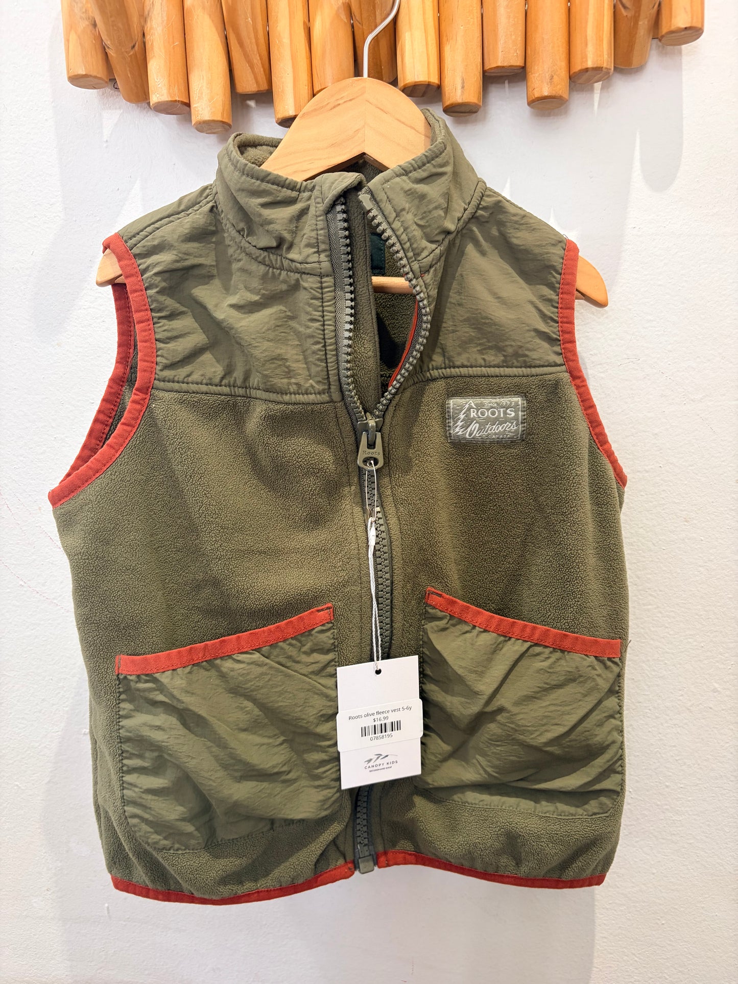 Olive utility vest 18-24m