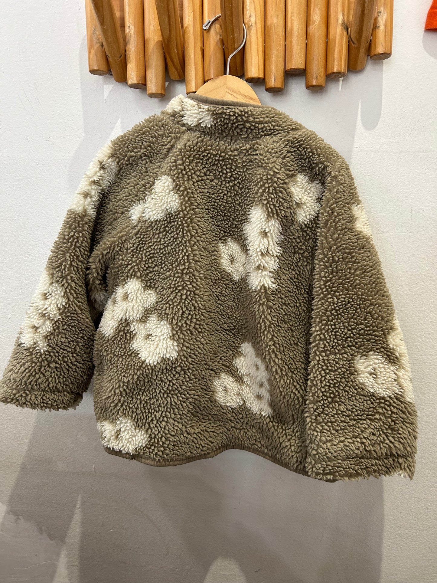 Flower print teddy coat 3-4y