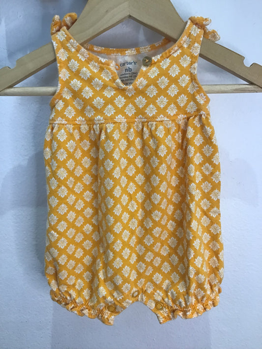 Romper orange leaves newborn