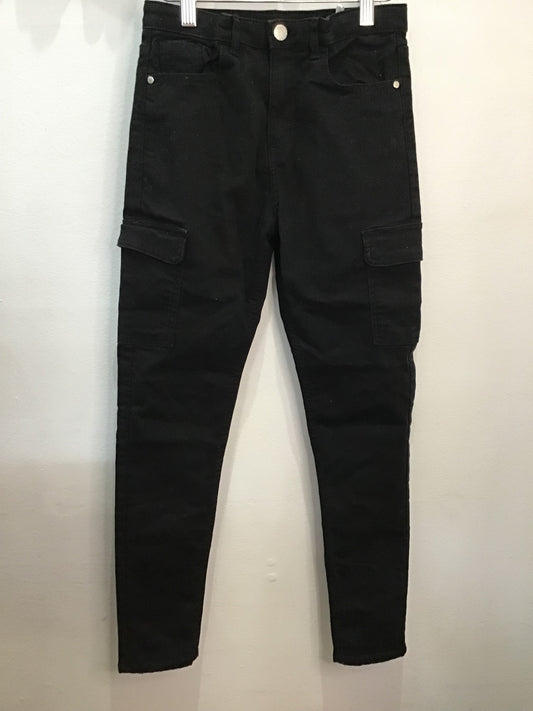 Black skinny pants w pockets 11-12y