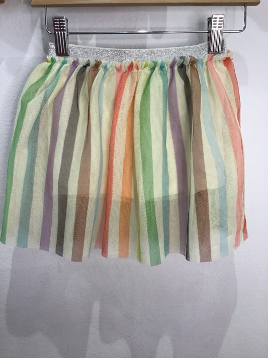 Rainbow stripe tulle skirt 5y