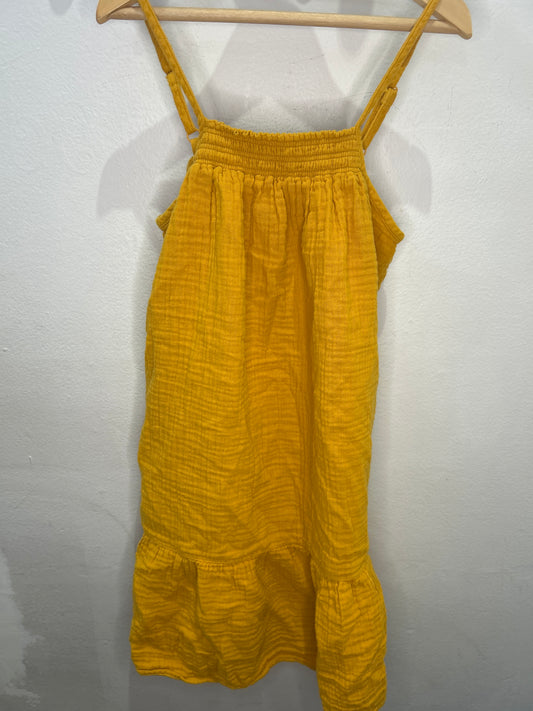 Yellow textured mini dress 8y