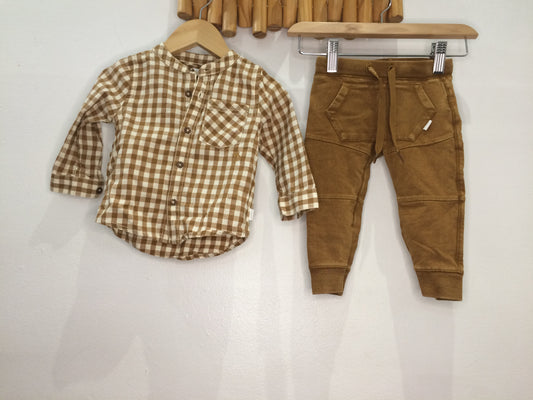 Noppies brown set 6-9m