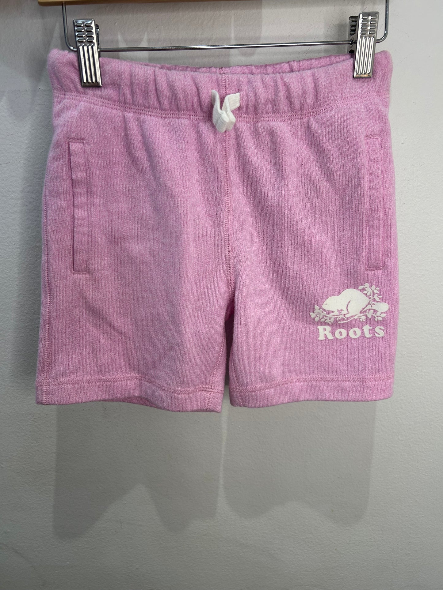 Roots pink bum logo shorts 8y