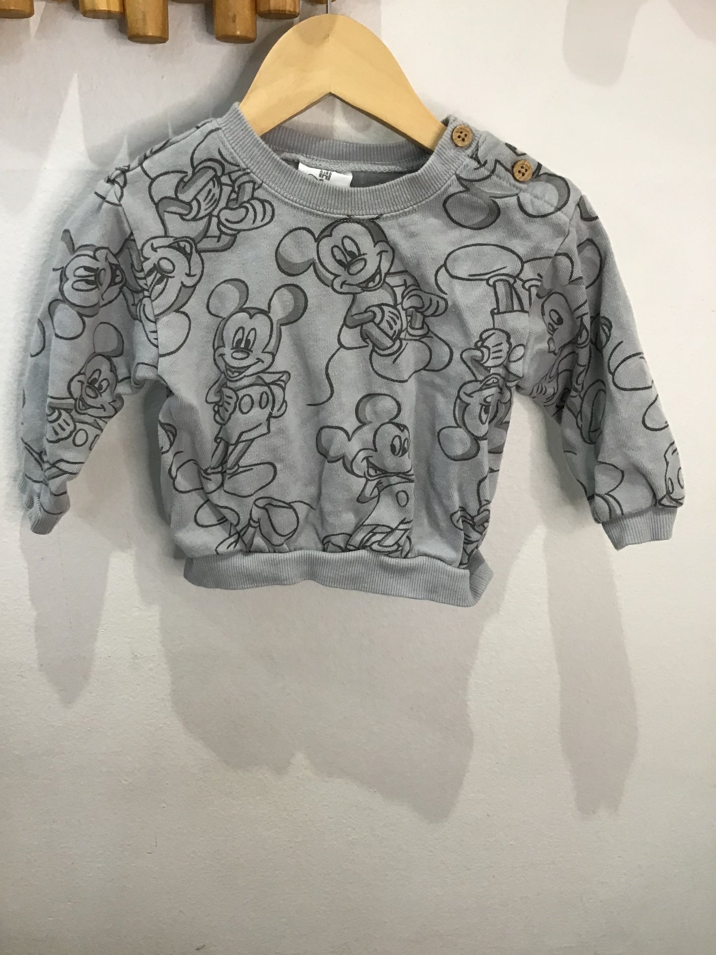 Mickey mouse grey pullover 18m