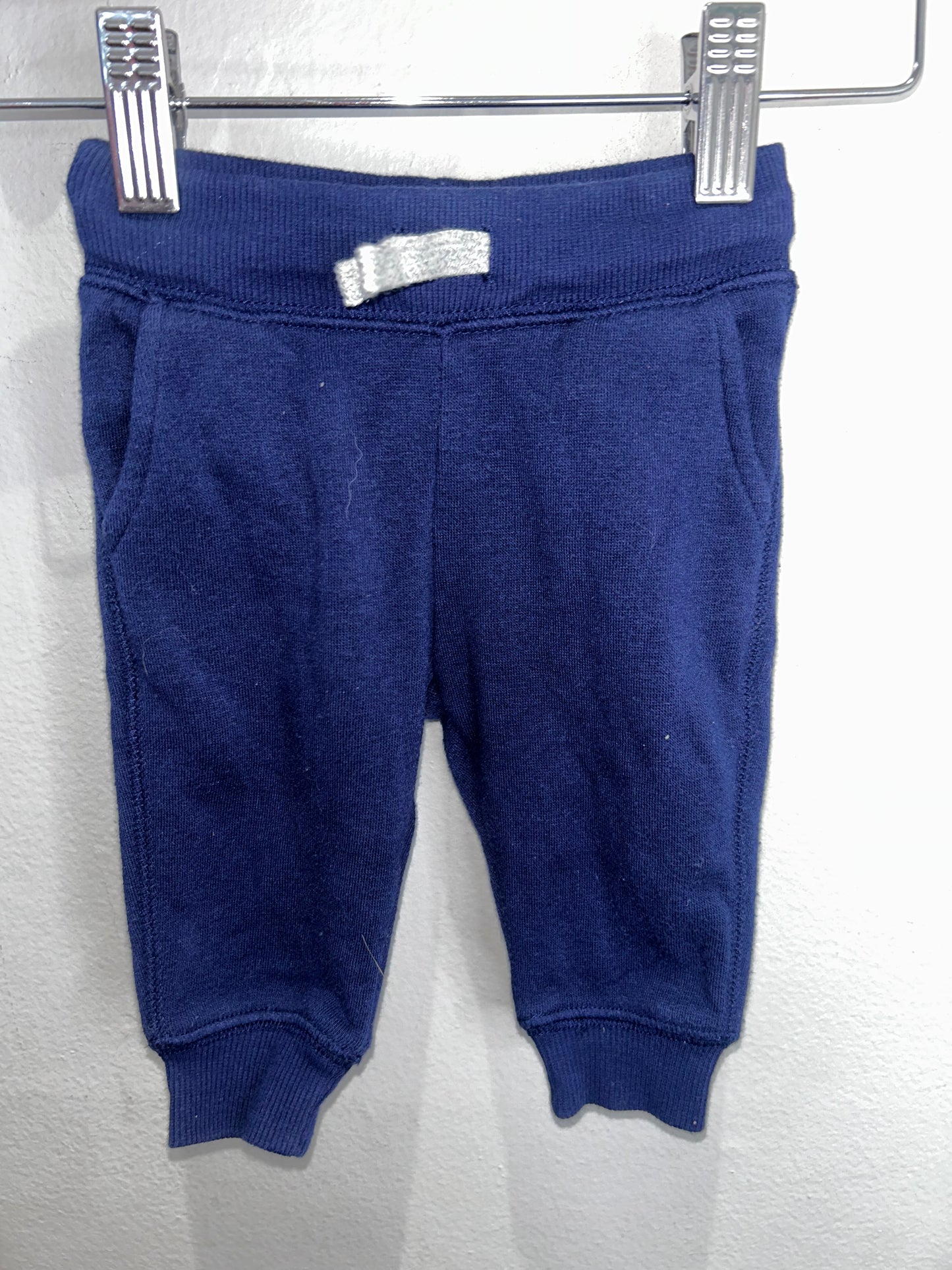 Lined blue joggers 6m