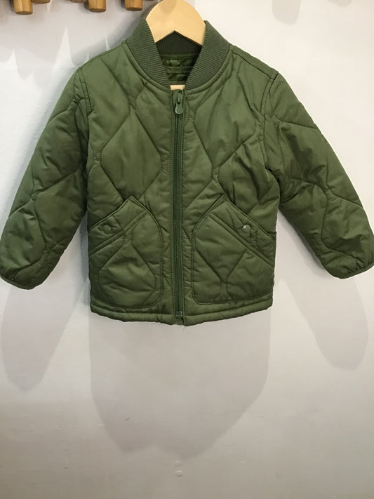 Green quilted jacket 2y