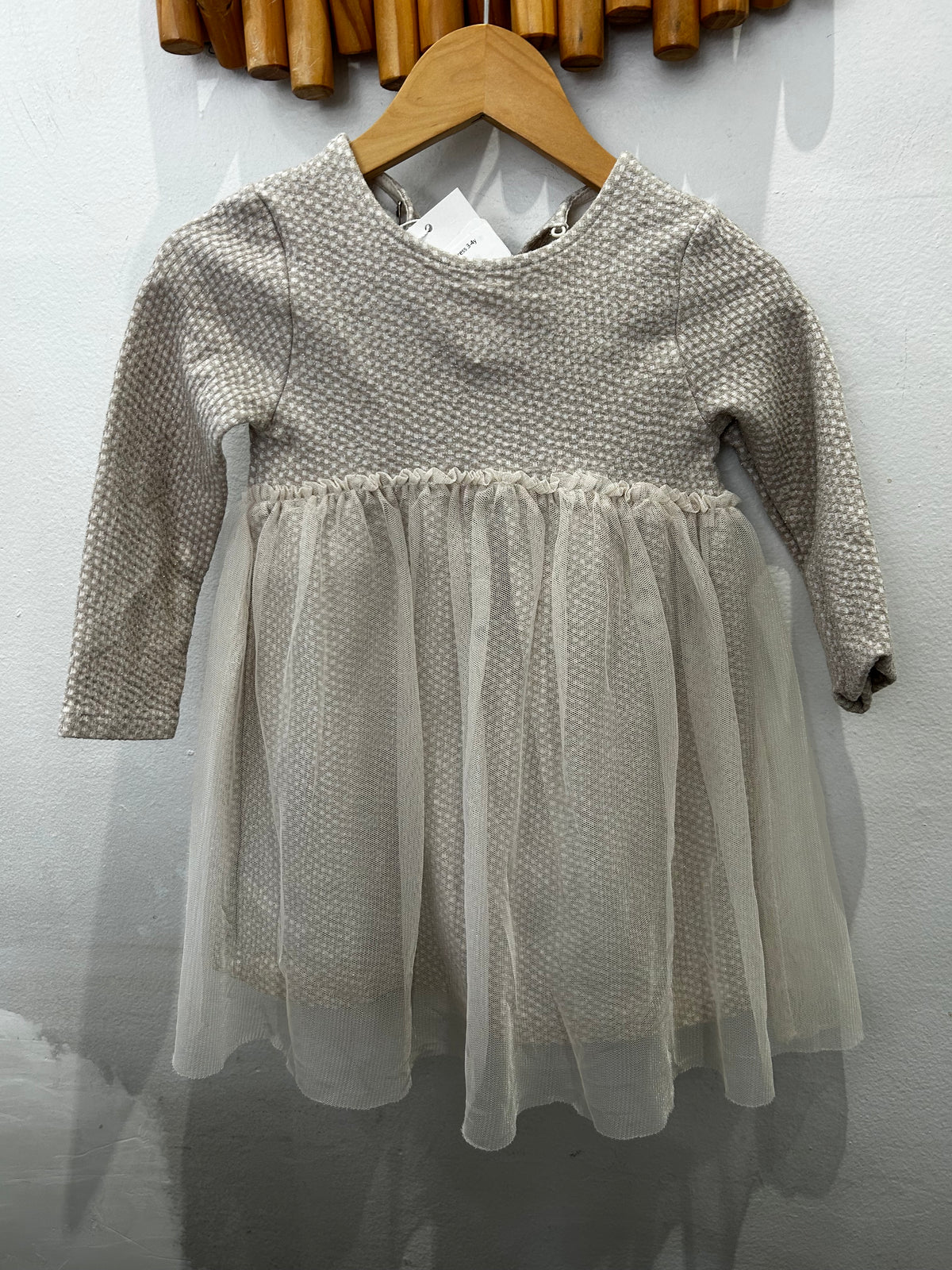 Sparkly gold tulle dress 3-4y