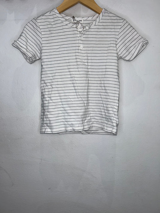 Miles the Label grey stripes tee 6y