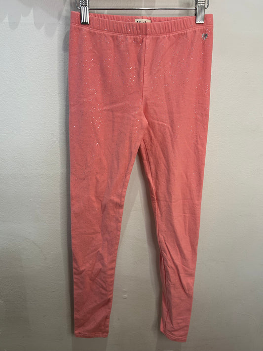 Peach sparkly leggings 12y