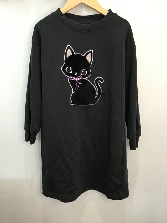 Dress pullover black cat 4-6y