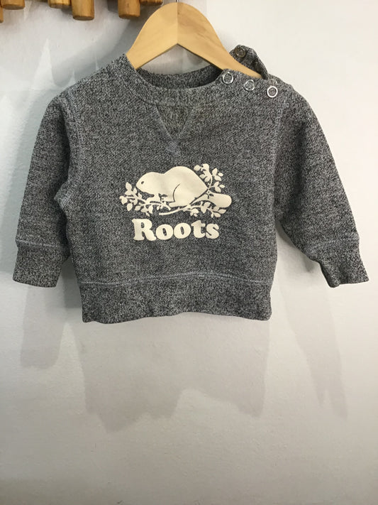 Sweater roots grey pullover 6-12m*