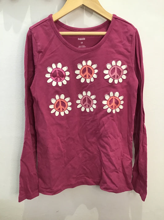 Tee magenta peace sigsn 10y