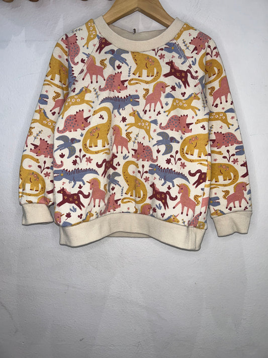 Dinos and unicorns pullover 4y