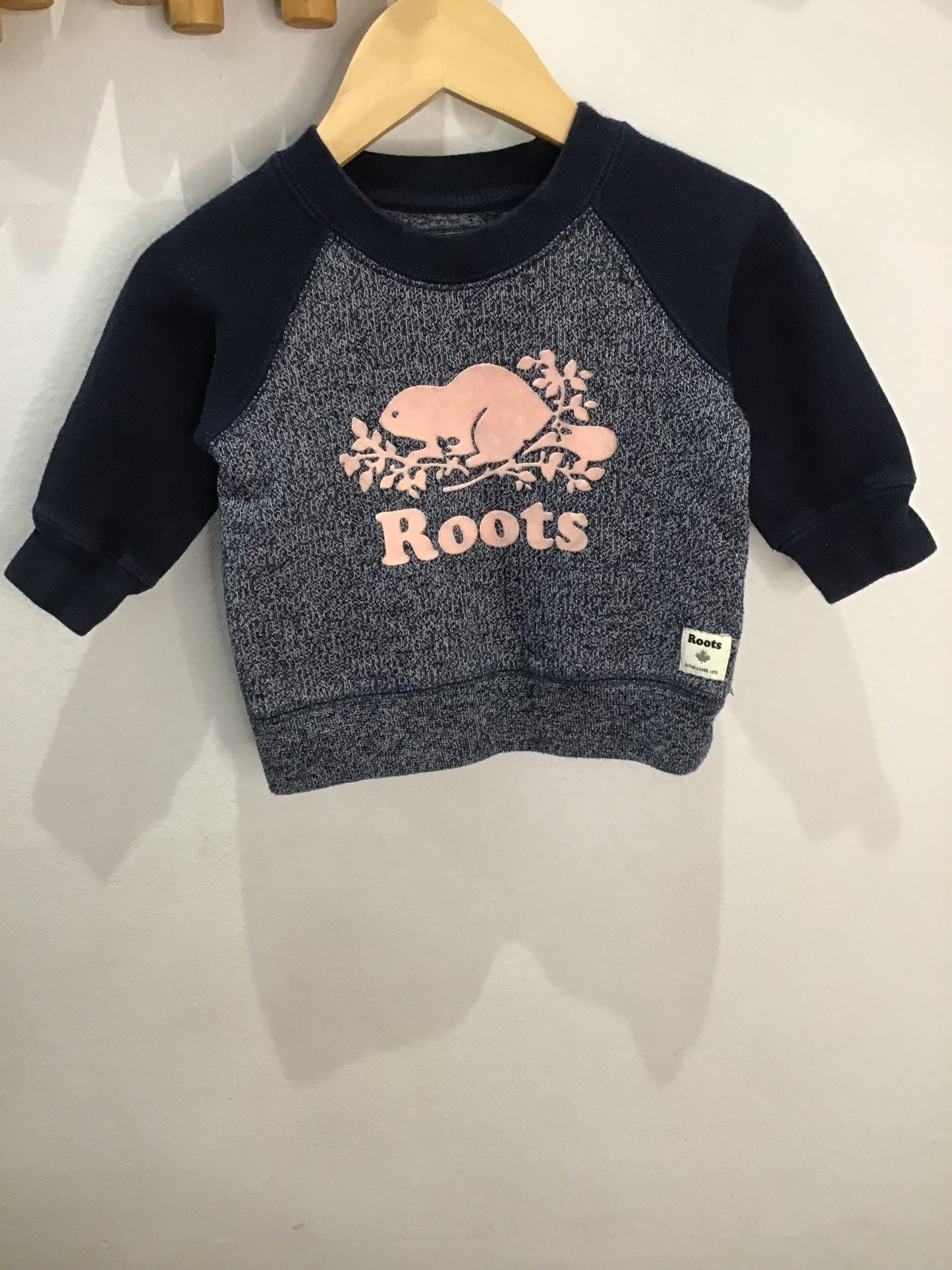 Roots blue sweater 3-6m