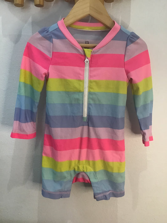 Swimsuit neon stripes 12-18m*