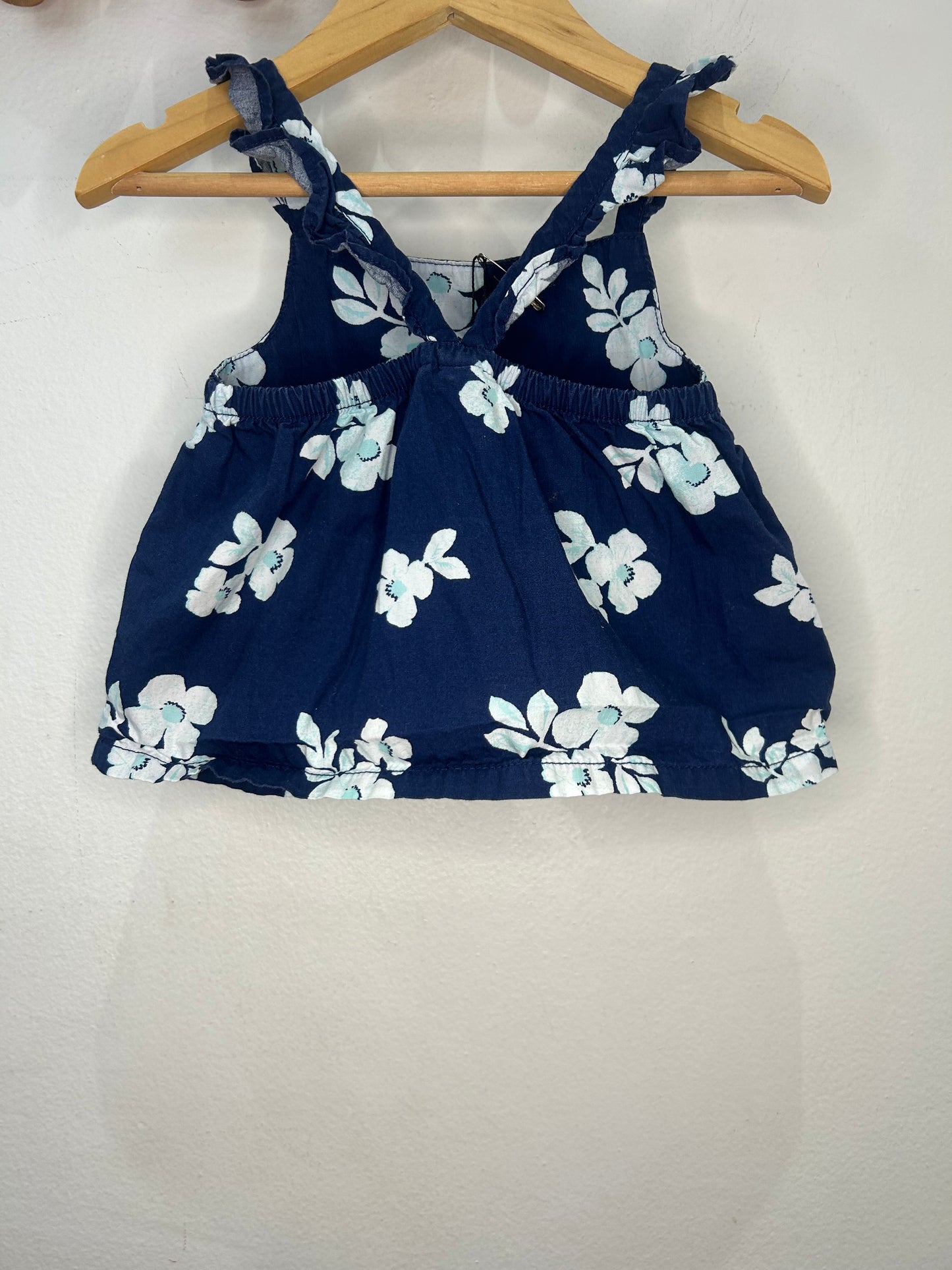 Blue flowers tanktop 12-18m