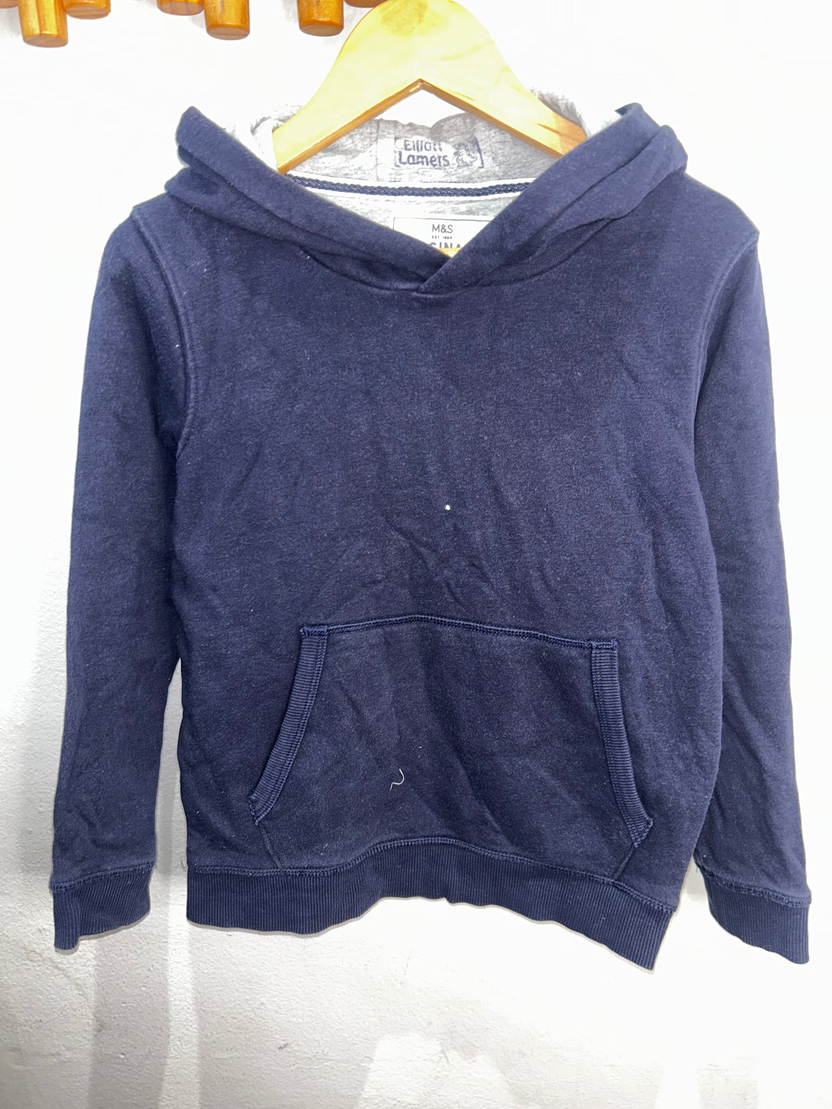 Navy kangaroo hoodie 6-7y