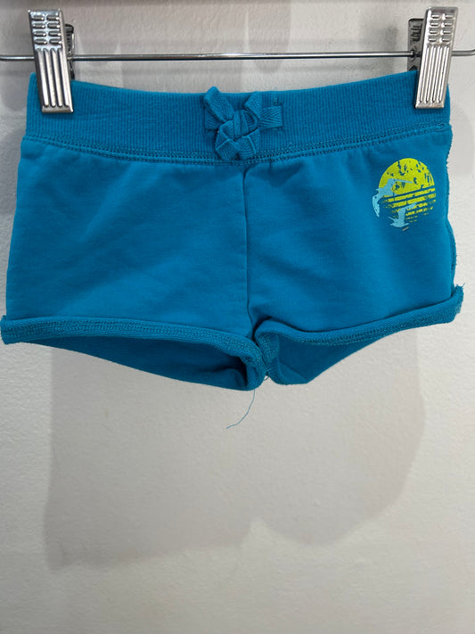 Bright blue shot shorts 3y