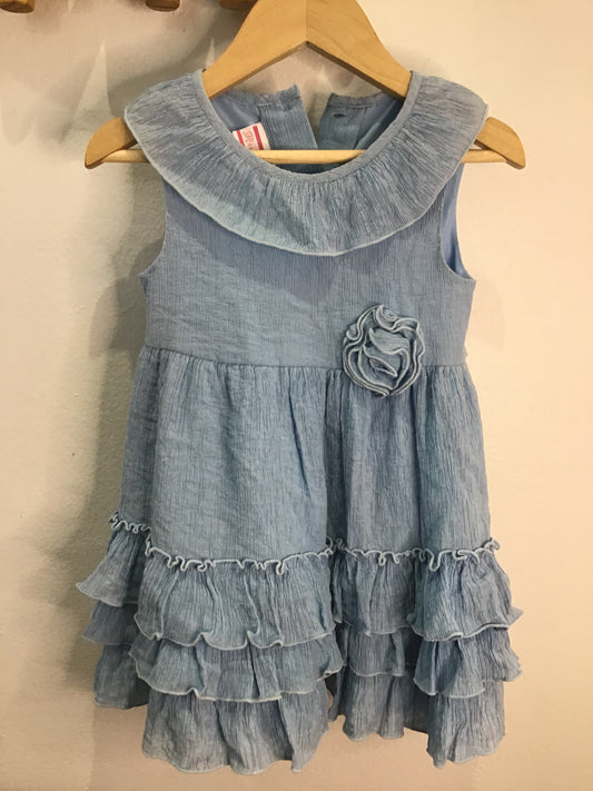 Dress fancy light blue 2y