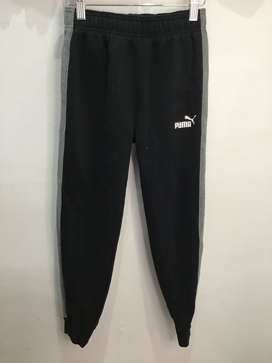 Black joggers grey stripes 8y