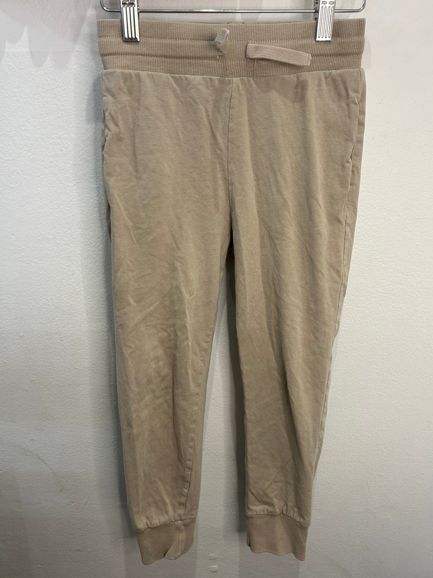 Beige cotton joggers 7-8y