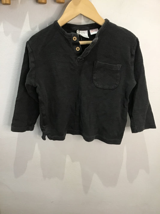 Ash waffle henley 2-3y