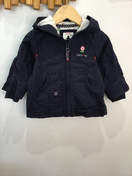 Jacket navy canvas 6-12m